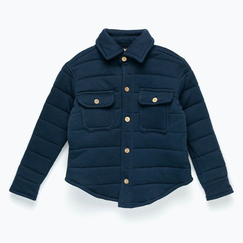 CHAQUETA FORRADA AZUL ADULTO ALGODÓN PERUANO-0