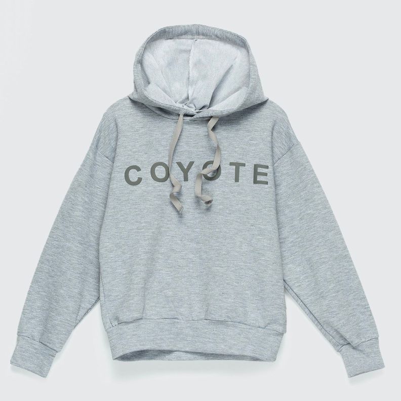 POLERÓN GRIS COYOTE NEGRO ALGODÓN PERUANO-0