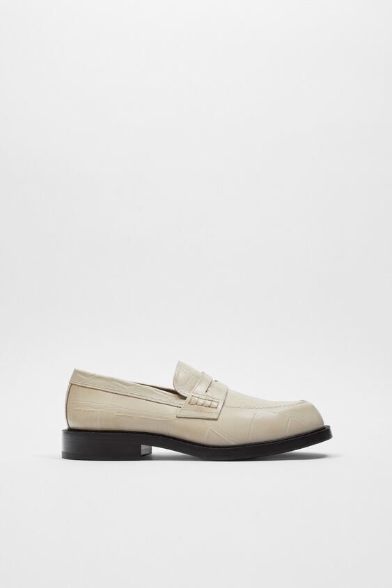 Mocasín Zara Hombre Piel Estampado-1