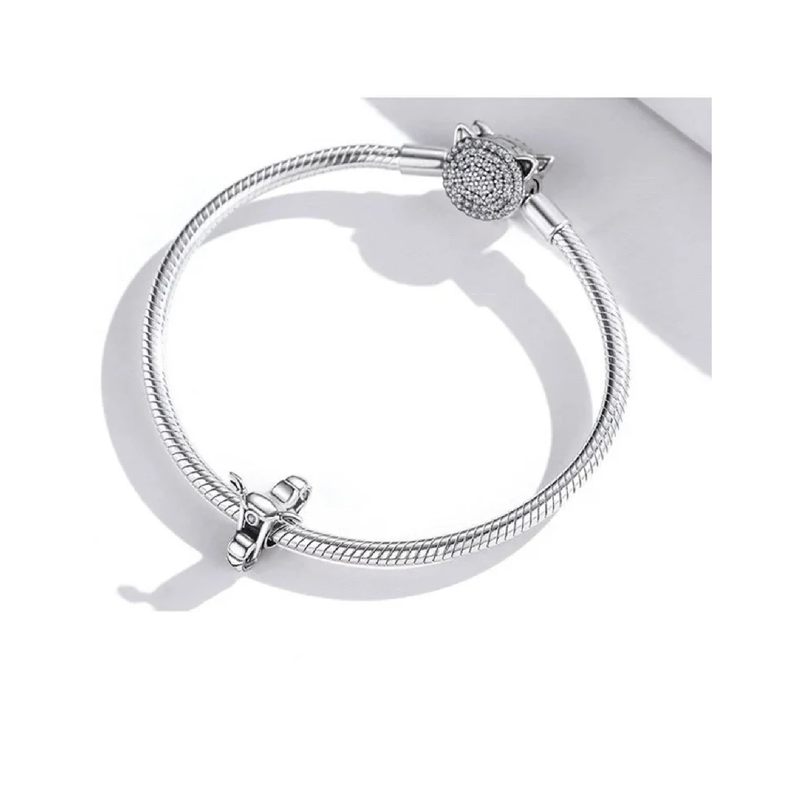 Charm Motocicleta en Plata Fina 925 SILVER HEART-2
