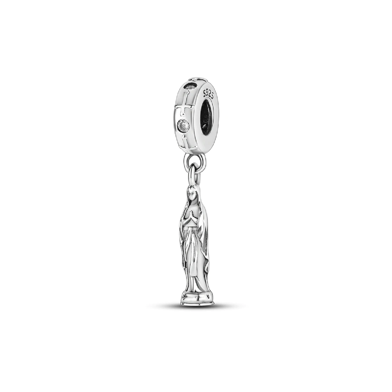 Charm Virgen Majestuosa En Plata 925 Silver Heart