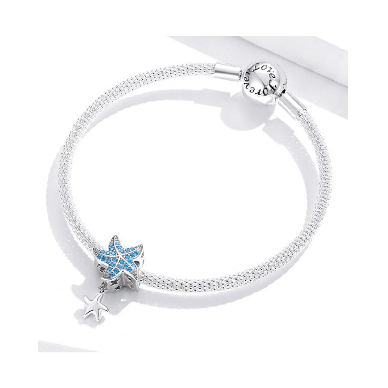Charm Estrellas De Mar Y Circones En Plata 925 Silver Heart-2