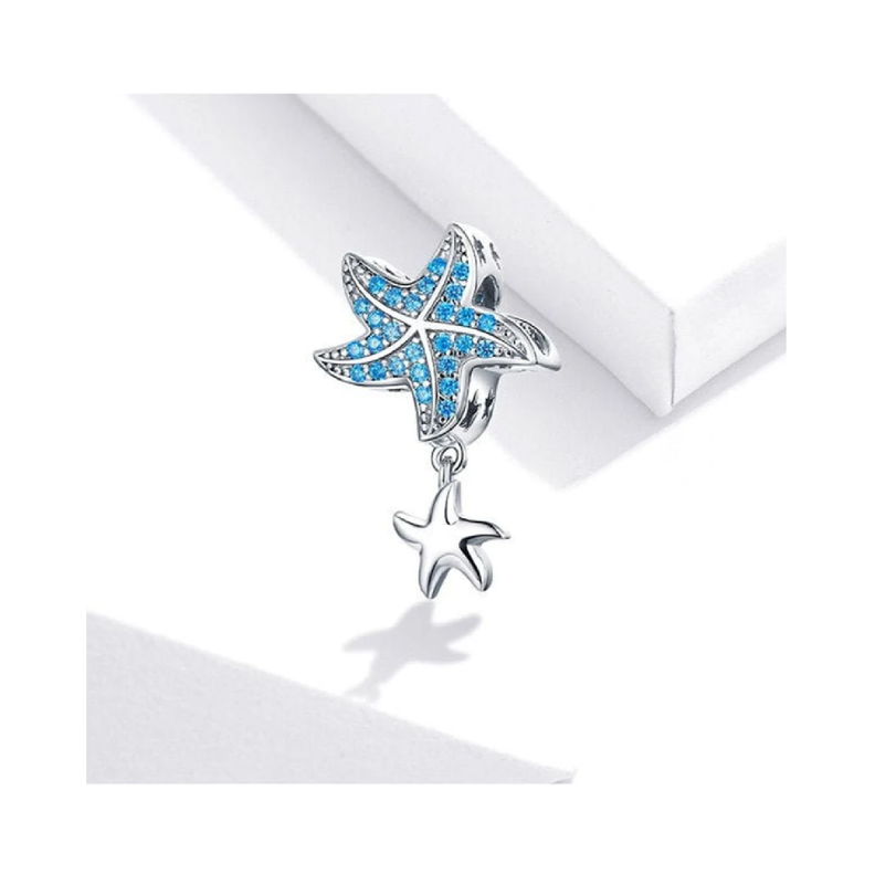 Charm Estrellas De Mar Y Circones En Plata 925 Silver Heart-4