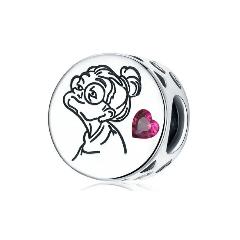 Charm Amor A Abuela Y Corazón Rosa En Plata 925 Silver Heart-0
