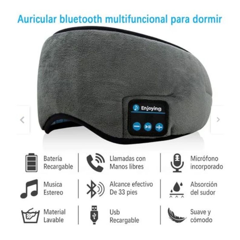 ANTIFAZ CUBRE OJOS PARA DORMIR BLUETOOTH MUSICA NC46-5