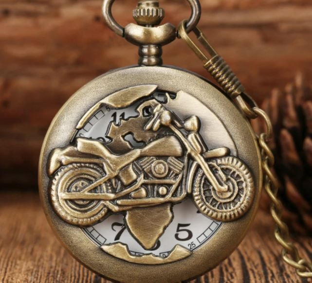 Reloj De Bolsillo Retro Mr Bike Metalico Am16-3