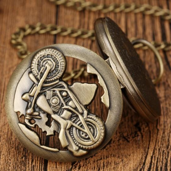 Reloj De Bolsillo Retro Mr Bike Metalico Am16-1