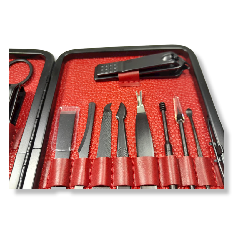 KIT COMPLETO SET MANICURE Y PEDICURE PROFESIONAL 15 PIEZAS AK53-1