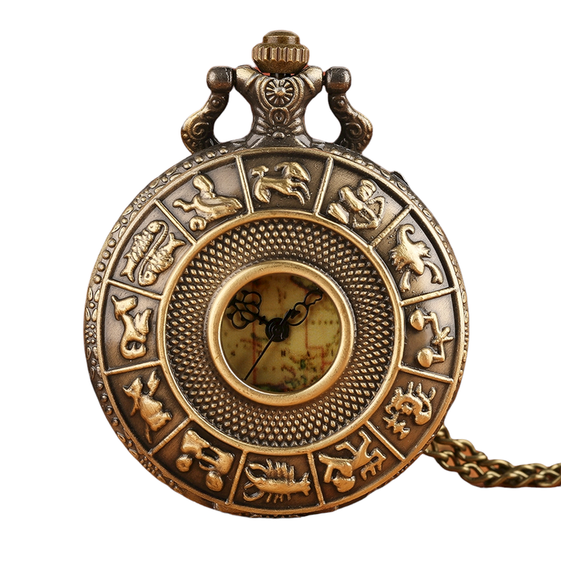 Reloj bolsillo retro metal ZODIAC MAP AM09-1