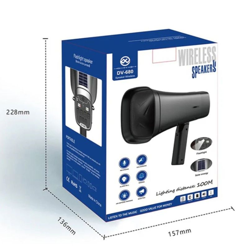 MEGAFONO RECARGABLE SOLAR BLUETOOTH GRABA NC15-5
