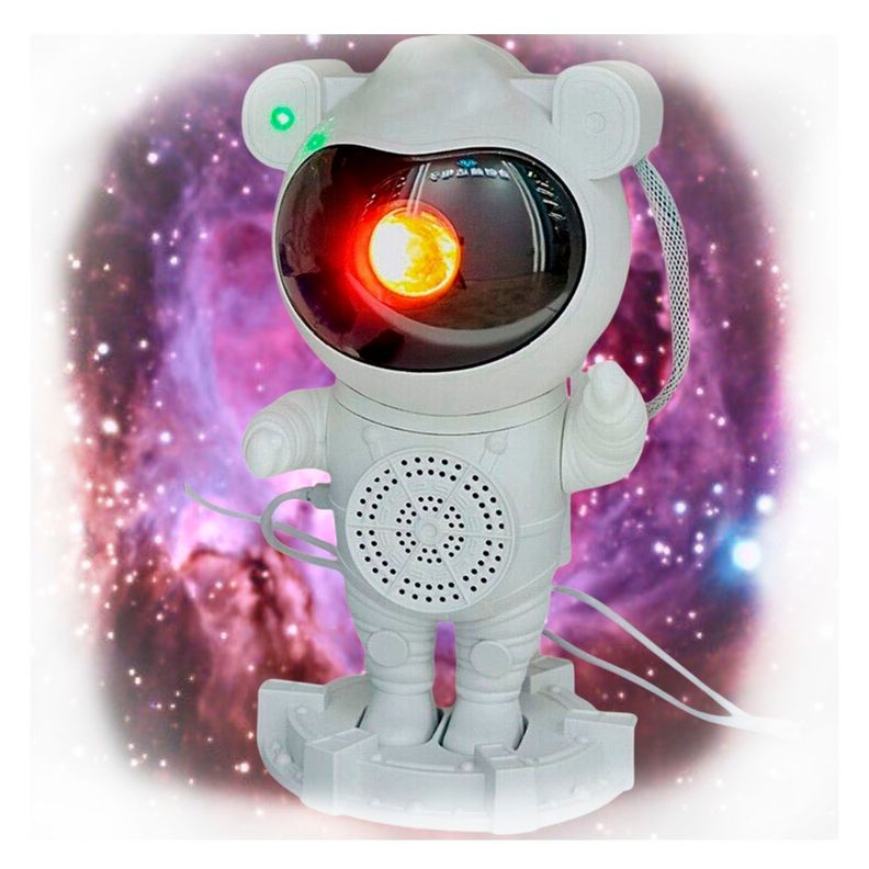 Parlantes Bluetooth Proyector Astronauta ver video Mx27-4