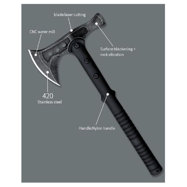 HACHA BACK TOMAHAWK MARTILLO HUIWILL y FUNDA AE39-3