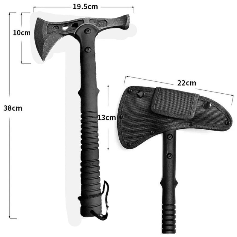  HACHA BACK TOMAHAWK MARTILLO HUIWILL y FUNDA AE39-4
