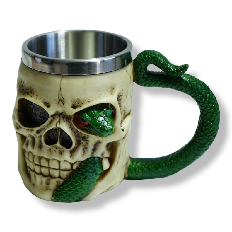 TAZON MUG CALAVERA SNAKE ACERO 400CC AP92-0