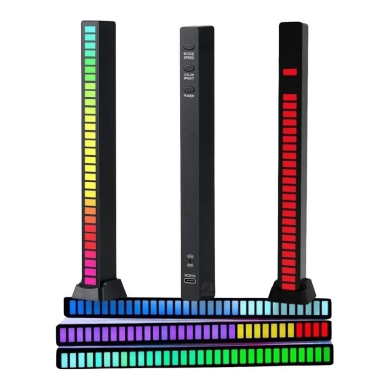 TIRA LED BARRA DE LUZ RGB INALÁMBRICA MUEVE CON EL SONIDO USB AK80-1