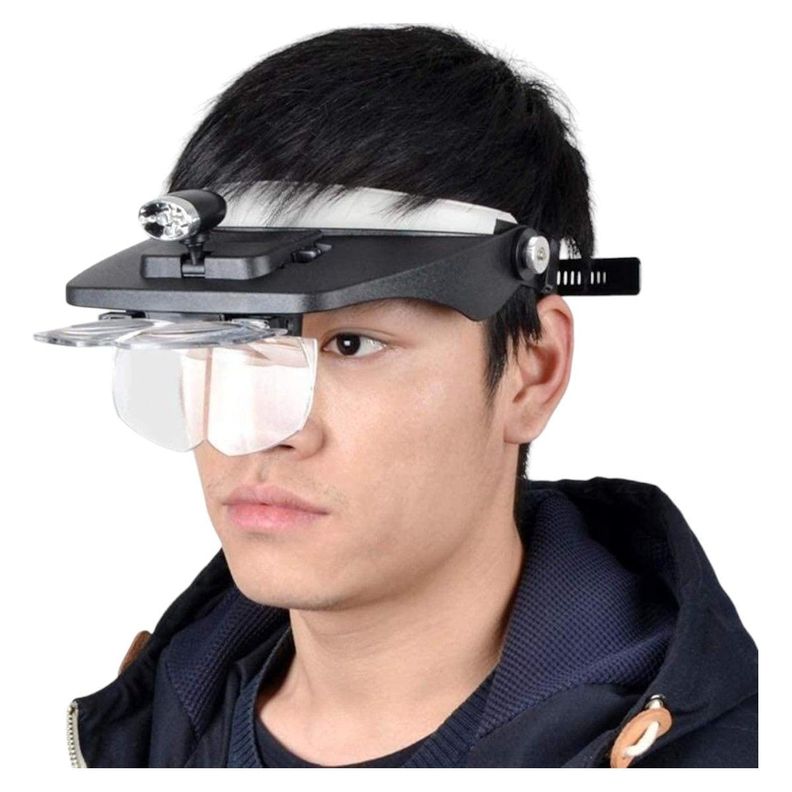 Lupa de Cabeza visera Luz led + 4 lupas NB75-0
