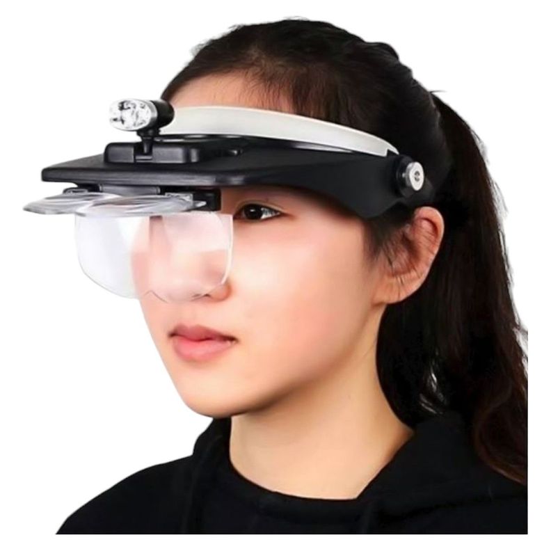 Lupa de Cabeza visera Luz led + 4 lupas NB75-1