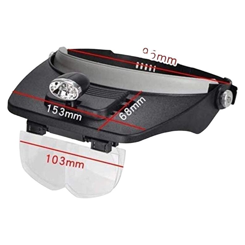 Lupa de Cabeza visera Luz led + 4 lupas NB75-3