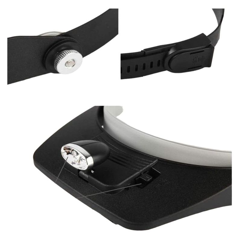 Lupa de Cabeza visera Luz led + 4 lupas NB75-4
