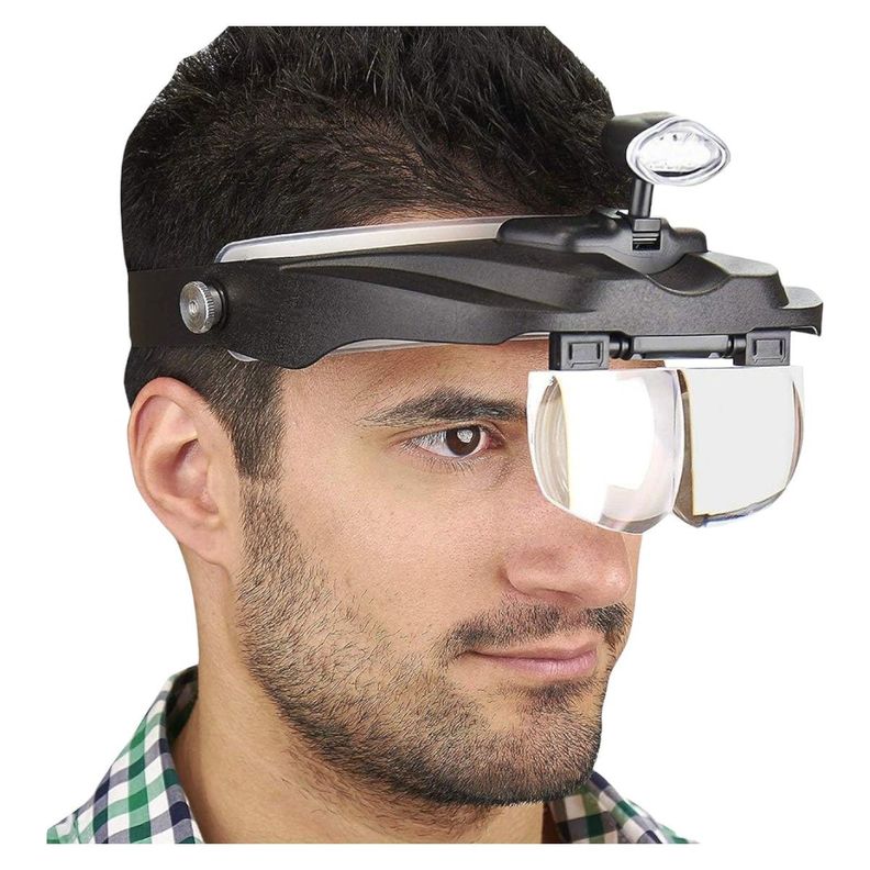 Lupa de Cabeza visera Luz led + 4 lupas NB75-7
