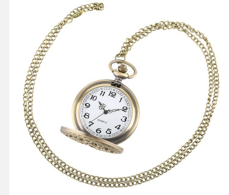 Reloj De Bolsillo Leontina Mandala Con Cadena Quartz Ai57-1