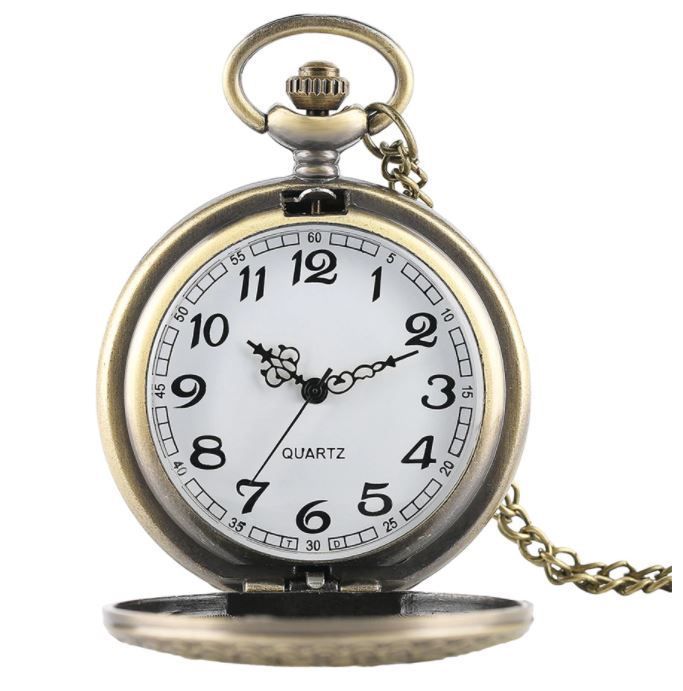 Reloj De Bolsillo Leontina Mandala Con Cadena Quartz Ai57-3