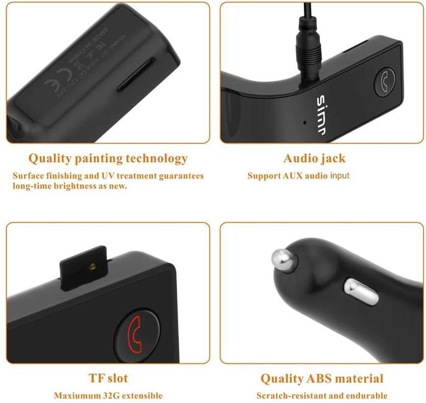 RECEPTOR TRANSMISOR FM BLUETOOTH TRANSMITE DE TU CEL AL AUTO AA22-2