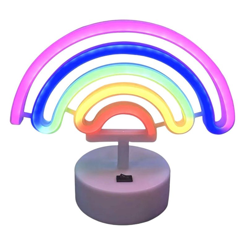 Lampara Rainbow Arcoiris 5 Colores Usb Neon Arco Iris Nc04-1