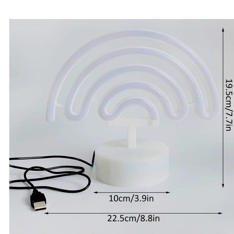 Lampara Rainbow Arcoiris 5 Colores Usb Neon Arco Iris Nc04-3