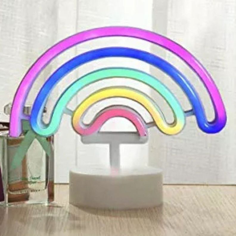 Lampara Rainbow Arcoiris 5 Colores Usb Neon Arco Iris Nc04-4