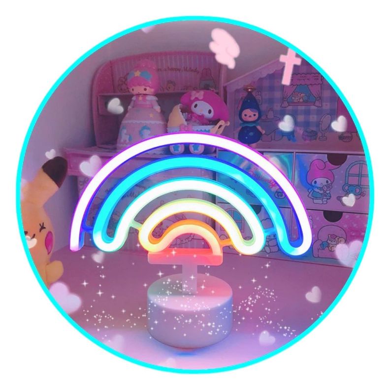 Lampara Rainbow Arcoiris 5 Colores Usb Neon Arco Iris Nc04-5