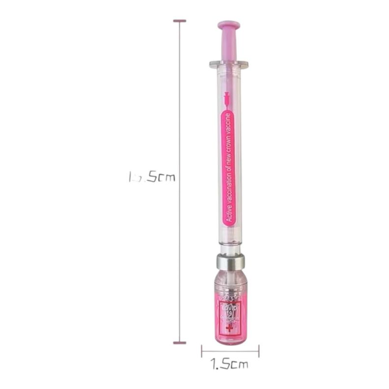 KIT 6 BOLIGRAFOS JERINGA LAPIZ GEL VACUNA LAPICERO NC60-1