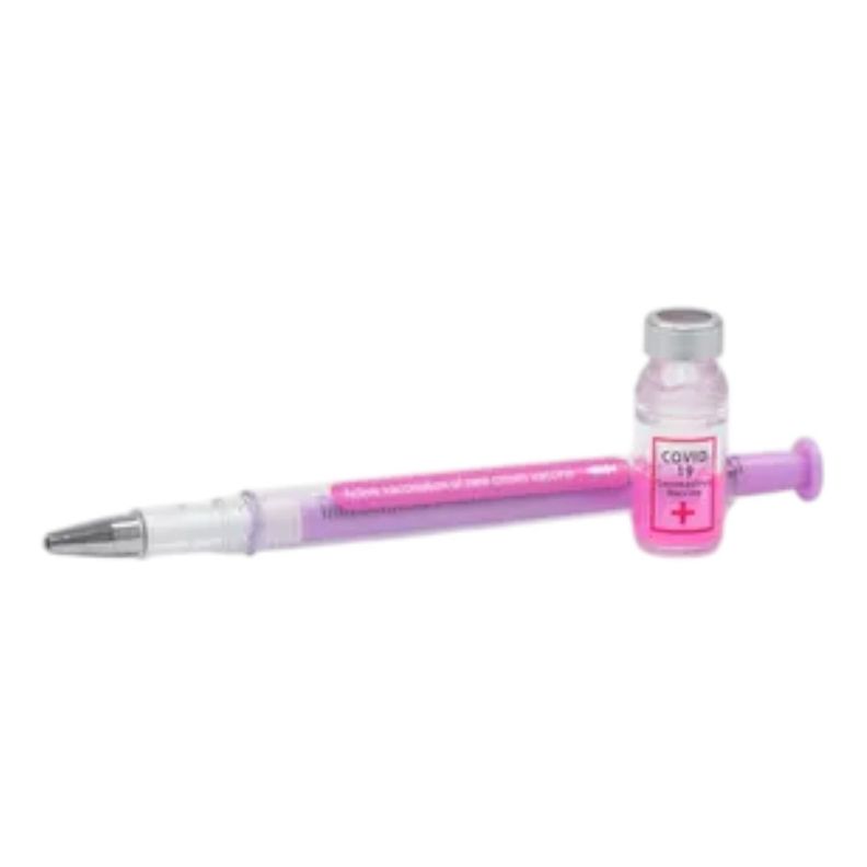 KIT 6 BOLIGRAFOS JERINGA LAPIZ GEL VACUNA LAPICERO NC60-2