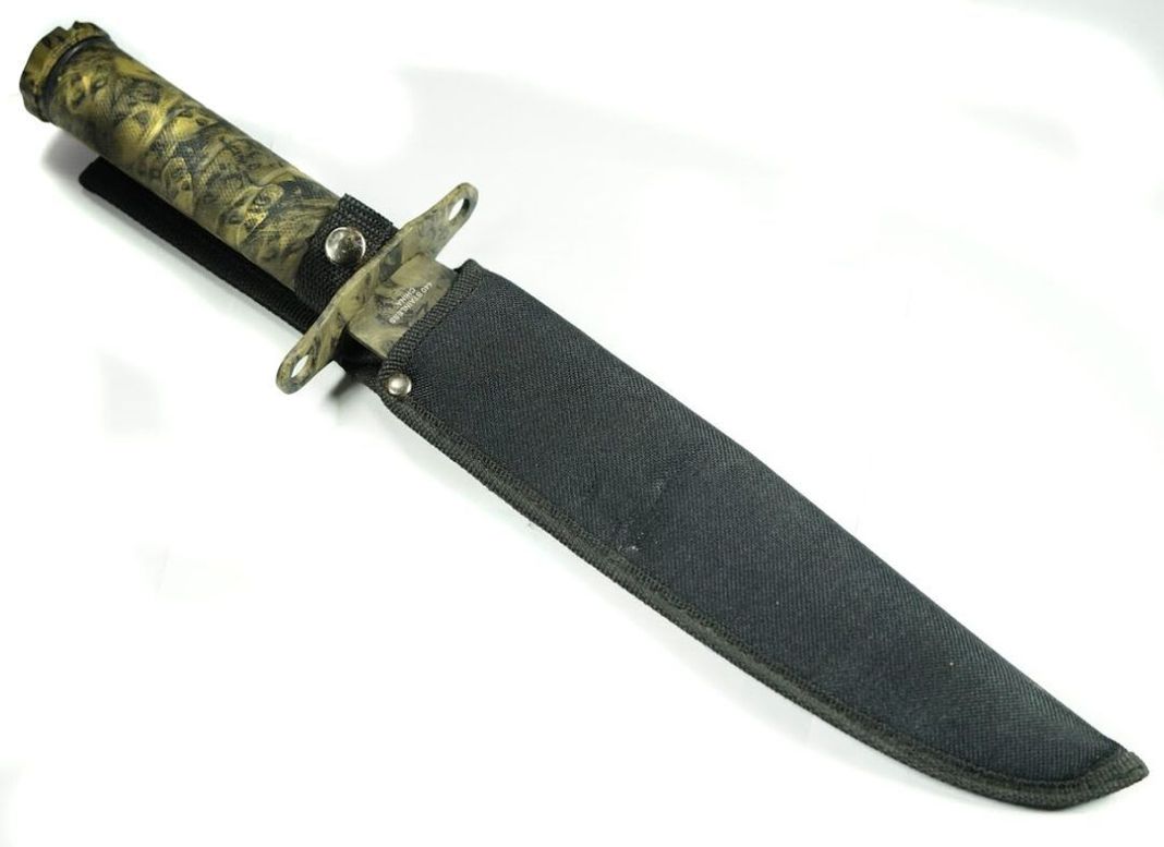 Cuchillo Tactico Supervivencia Zombie 40 Cms Con Forro AB43-3