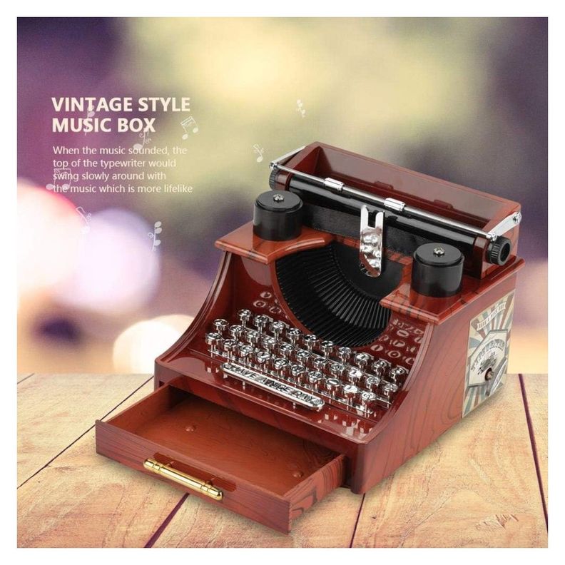 Caja Musical Retro vintage Maquina Escribir Nb63-6