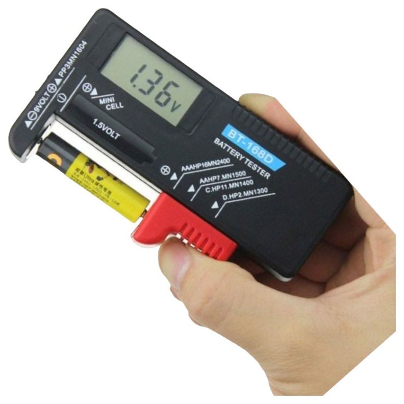 Tester Probador Digital Pila Bateria Aaa Aa 9v C D