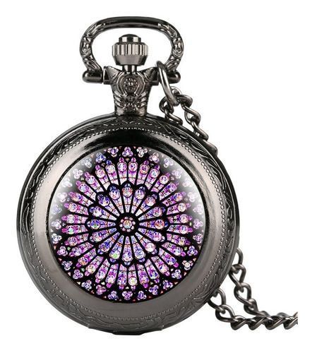 Reloj Bolsillo Catedral Cadena Quartz 3 Cms Ak87-0