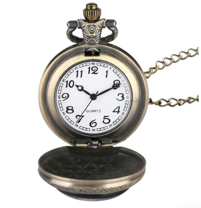 Reloj Bolsillo Catedral Cadena Quartz 3 Cms Ak87-1