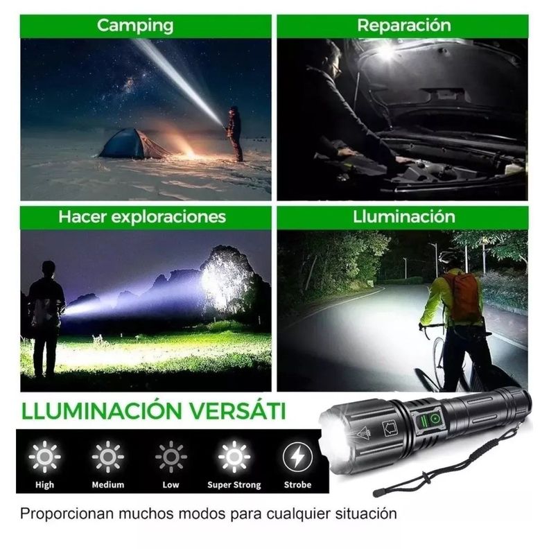 LINTERNA RETRACTIL REFLECTOR RECARGABLE MAXPOWER NC55	-2