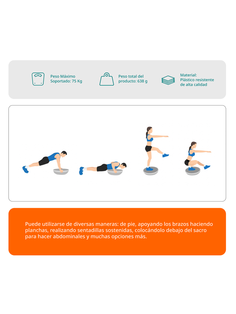 Disco de Equilibrio Bodytrainer Entrenamiento Balance Board-2