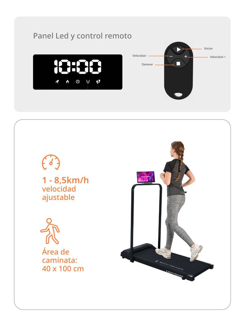 Caminadora Compacta A0+ 8,5 KM/H Plegable-3