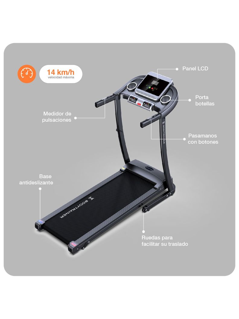 Trotadora Eléctrica Bodytrainer B2-400 14 Km/h Plegable-2