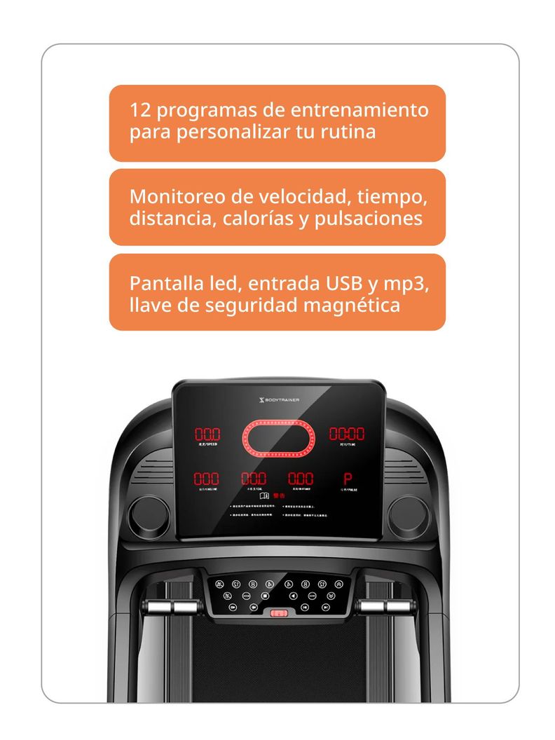TROTADORA ELÉCTRICA Bodytrainer RUNNER 600 LITE C/APP ZWIFT-3