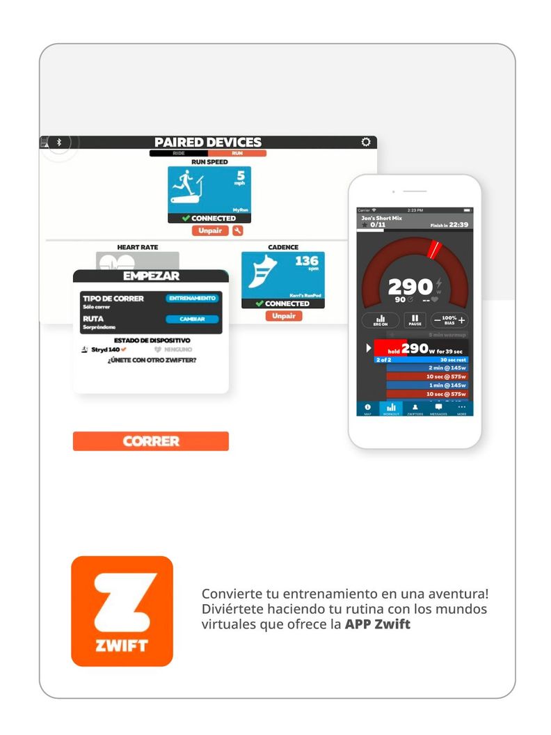 TROTADORA ELÉCTRICA Bodytrainer RUNNER 600 LITE C/APP ZWIFT-8