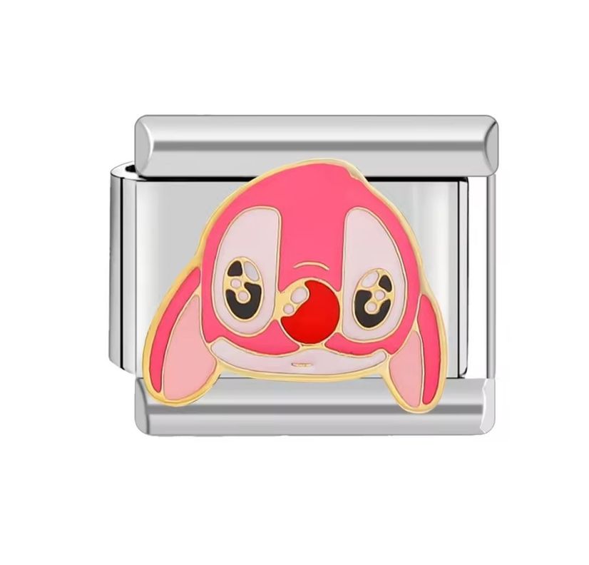 Charm Angel Rosa – Stich- Acero inoxidable -0