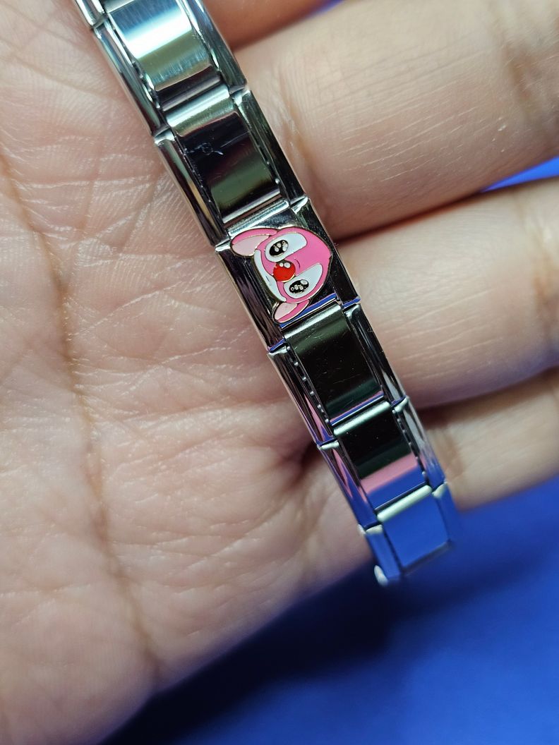 Charm Angel Rosa – Stich- Acero inoxidable -1