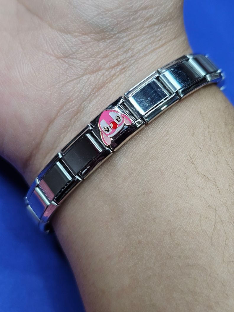 Charm Angel Rosa – Stich- Acero inoxidable -2