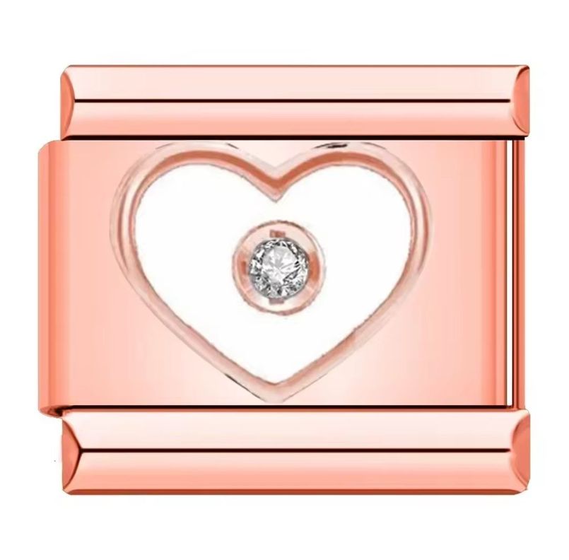 Charms Para Pulsera Brazalete Italiano Rose Vip, Acero Inoxidable-0