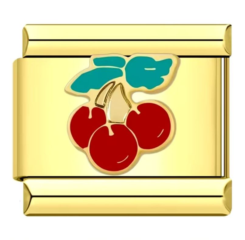Charm Gold de Cerezas para Brazalete Italiano -0