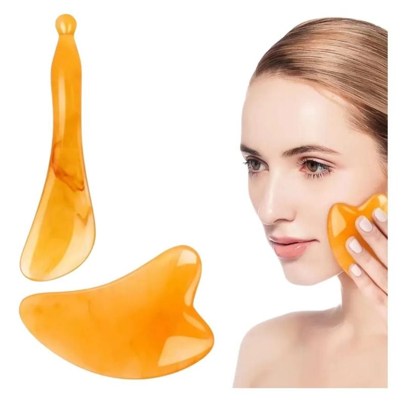 Set Masajeador Facial  Gua Sha